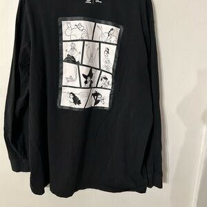 adidas x Disney Most Famed All Star Line Up Black Long Sleeve. 2XL